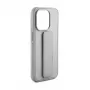 iLike Apple iPhone 15 Silikonhülle mit Standfuß Silber