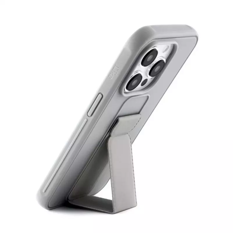 iLike Apple iPhone 15 Pro Silikonhülle mit Standfuß Silber