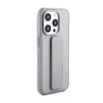 iLike Apple iPhone 15 Pro Silikonhülle mit Standfuß Silber