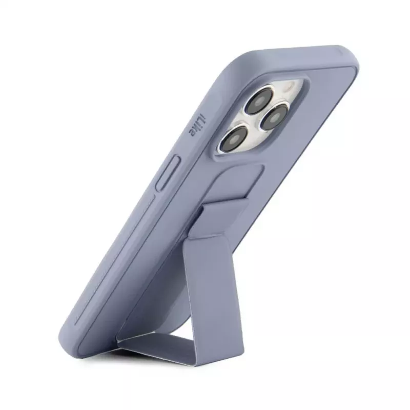 iLike Apple iPhone 15 Pro Max Silikonhülle mit Standfuß Lila