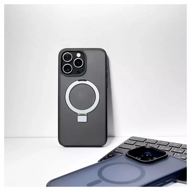 iLike Apple iPhone 15 Pro Max Kickstand Case mit MagSafe Schwarz