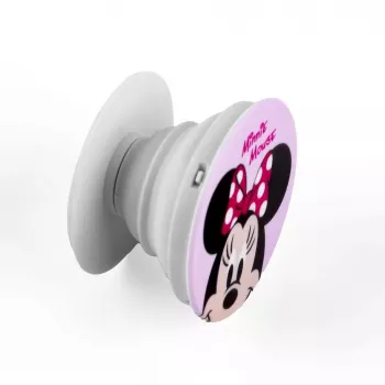 iLike Universal Pop Holder Minni Mouse - Telefonhalter & Ständer, Disney Minnie Mouse Design, zusammenklappbar, 360° Drehung, starker Klebstoff
