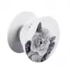iLike Universal Pop Holder Cat - Grey Phone Grip & Stand
