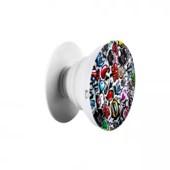 iLike Universal Pop Holder Stickers - Schwarz - 1 Pack