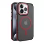 iLike Apple iPhone 15 Pro Max Dual Metal Frame Magsafe Case Rot