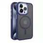iLike Apple iPhone 15 Dual Metal Frame MagSafe Case Blau