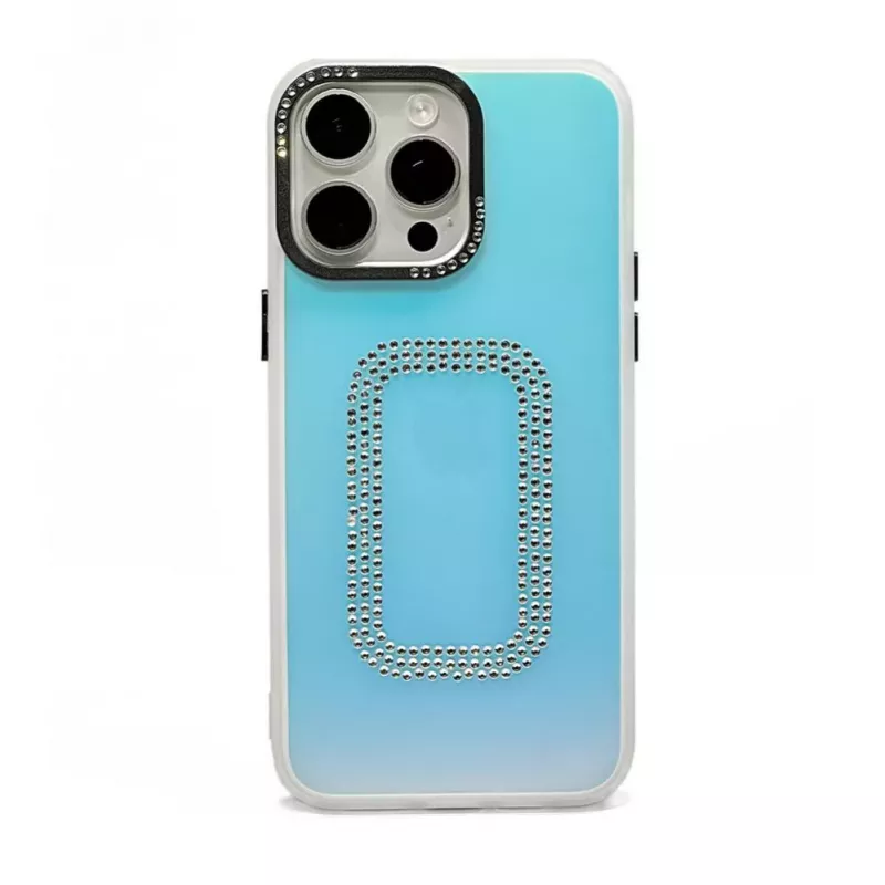 iLike Apple iPhone 14 Laser Shell Square Back Cover - Transparent mit schillerndem Muster
