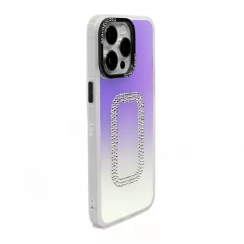iLike Apple iPhone 14 Laser Shell Square Back Cover - Transparent mit schillerndem Muster