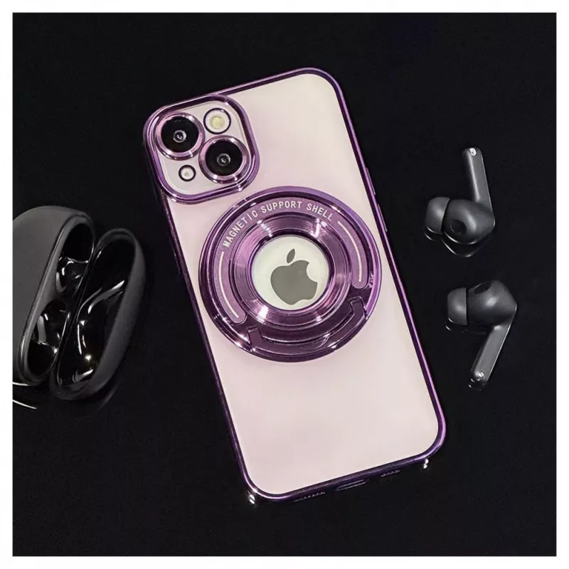 iLike Apple iPhone 14 IH MagSafe Hidden Stand Cover Lila