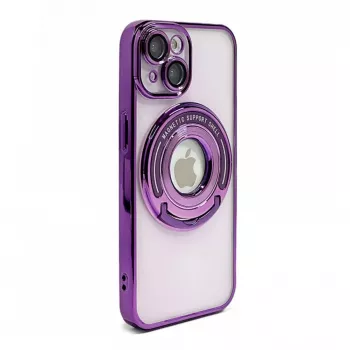 iLike Apple iPhone 15 Pro Max IH MagSafe Hidden Stand Cover Lila