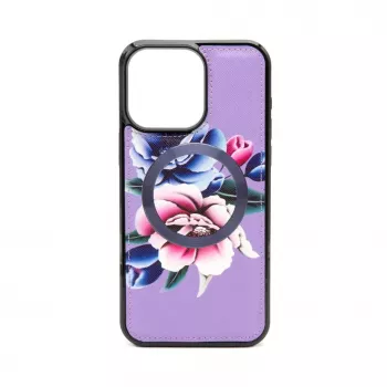 Evelatus Apple iPhone 15 Pro Wallet and Slim Cover Case Purple