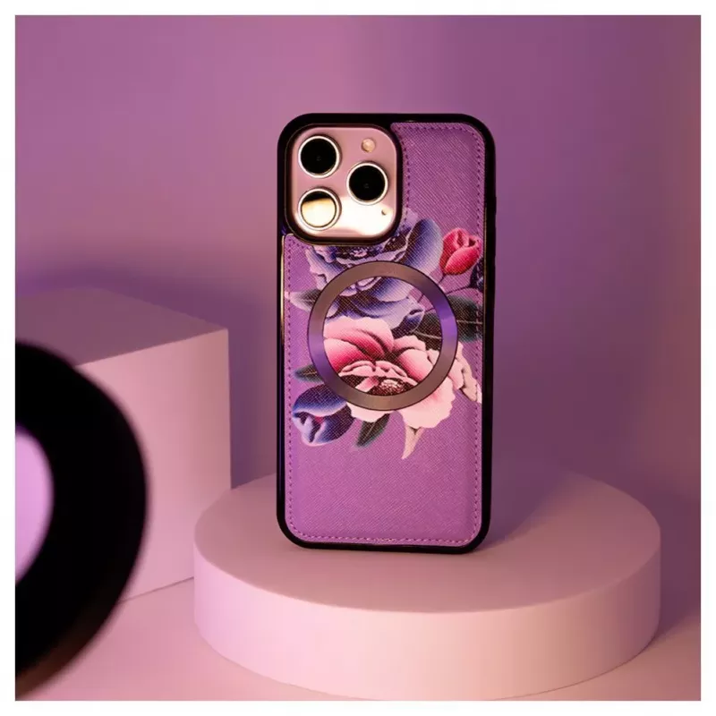 Evelatus Apple iPhone 15 Pro Max Wallet and Slim Cover Case Lila