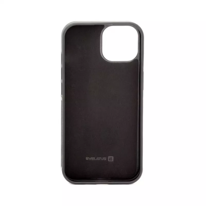 Evelatus Apple iPhone 15 Magnet Zip Pocket Case Zipper Design Schwarz