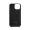 Evelatus Apple iPhone 15 Lederetui Reißverschluss-Design Blume Schwarz