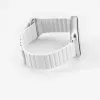 Connect 20mm Flat Head Leder-Silikon Loop Magnetisches Armband (130mm M/L) Weiß