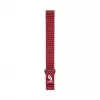 Connect 20mm Flat Head Leder-Silikon Loop Magnetisches Armband (130mm M/L) Weinrot