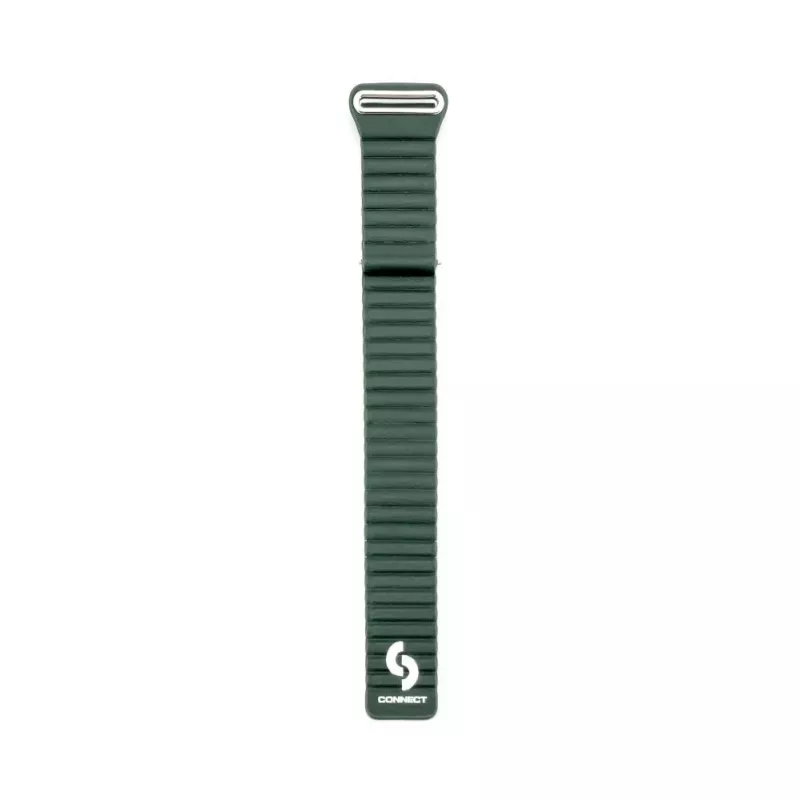 Connect 22mm Flat Head Leder - Silikon Loop Magnetisches Armband (130mm M/L) Forest Green