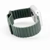 Connect 22mm Flat Head Leder - Silikon Loop Magnetisches Armband (130mm M/L) Forest Green