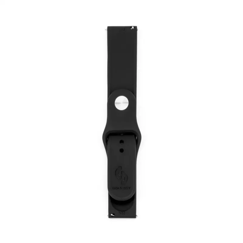 Connect 22mm Silikon Loop Armband (S/M 110mm) Schwarz