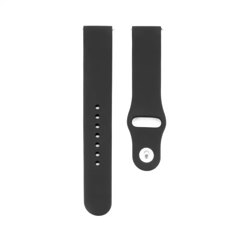Connect 20mm Silikon Loop Armband (S/M 110mm) Schwarz