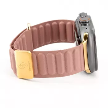 Connect Watch 38/40/41mm Cortical Back Buckle Magnetic Suction Watch Strap, Rose Pink