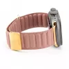 Connect Watch 42/44/45mm Premium Synthetisches Cortex-Leder Magnetische Saugschlaufe Armband Rosarot