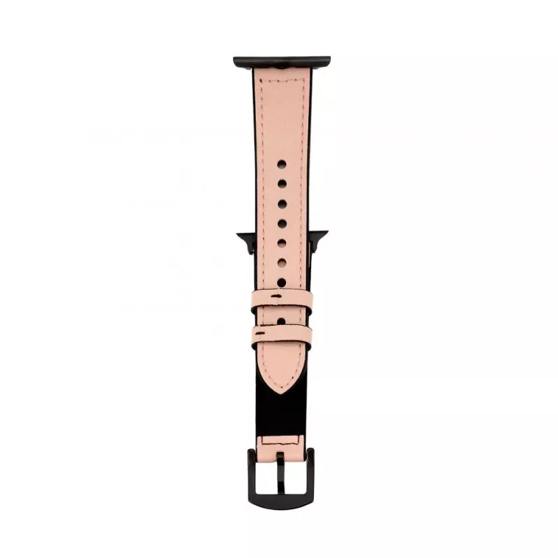 Connect Watch 38/40/41mm Silikon-Patch-Leder-Armband (132mm M/L) Pink Sand