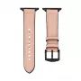 Connect Watch 38/40/41mm Silikon-Patch-Leder-Armband (132mm M/L) Pink Sand