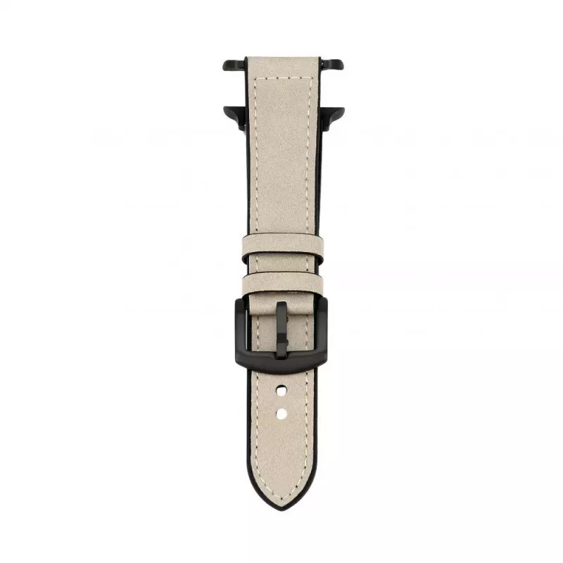 Connect Watch 38/40/41mm Silikon-Patch-Leder-Armband (132mm M/L) Weiß