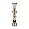Connect Watch 38/40/41mm Silikon-Patch-Leder-Armband (132mm M/L) Weiß