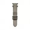 Connect Watch 38/40/41mm Silikon-Patch-Leder-Armband (132mm M/L) Silber