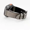 Connect Watch 38/40/41mm Silikon-Patch-Leder-Armband (132mm M/L) Silber