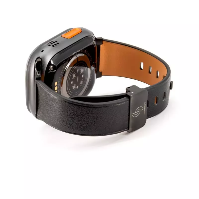 Connect Watch 38/40/41mm Single Loop Buckle Lederarmband Schwarz