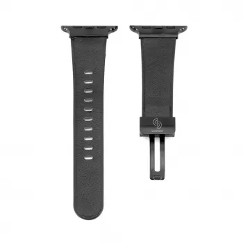 Connect Watch 38/40/41mm Single Loop Buckle Lederarmband Schwarz