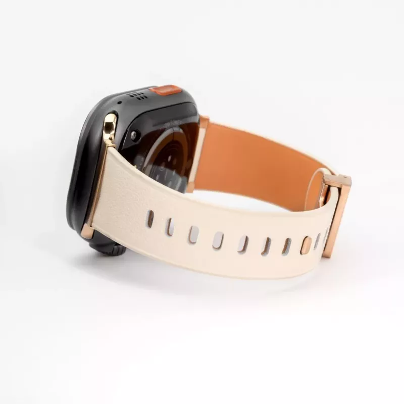 Connect Watch 38/40/41mm Single Loop Buckle Lederarmband Weiß