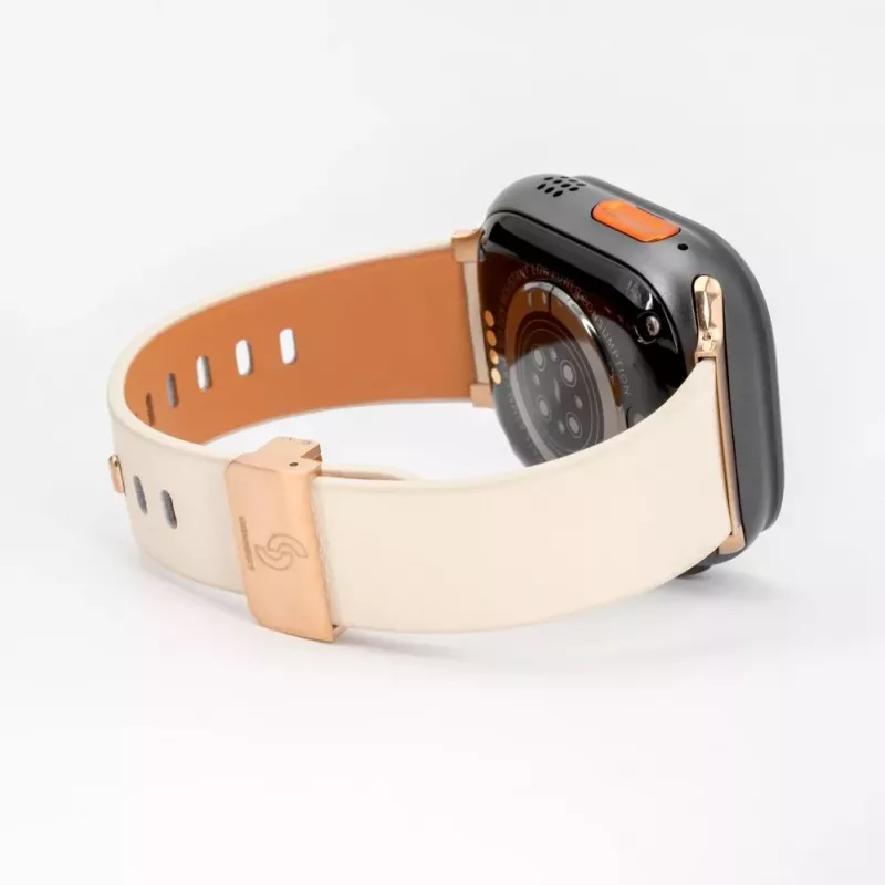Connect Watch 38/40/41mm Single Loop Buckle Lederarmband Weiß