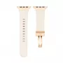 Connect Watch 38/40/41mm Single Loop Buckle Lederarmband Weiß