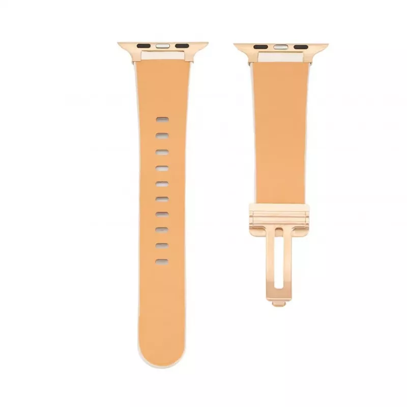 Connect Watch 42/44/45mm Single Loop Buckle Lederarmband Weiß