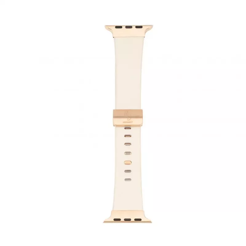 Connect Watch 42/44/45mm Single Loop Buckle Lederarmband Weiß