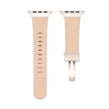 Connect Watch 42/44/45mm Single Loop Buckle Lederarmband Rosarot