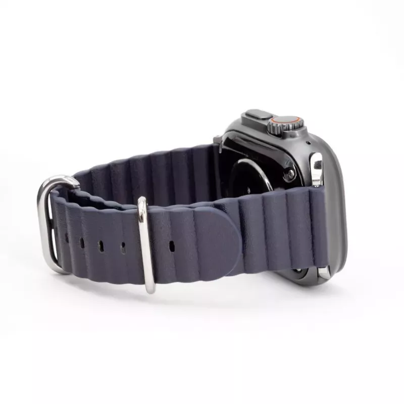 Connect Watch 38/40/41mm Marine Leder Armband Marineblau