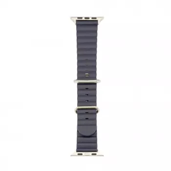 Connect Watch 42/44/45mm Marine Leder Armband Marineblau