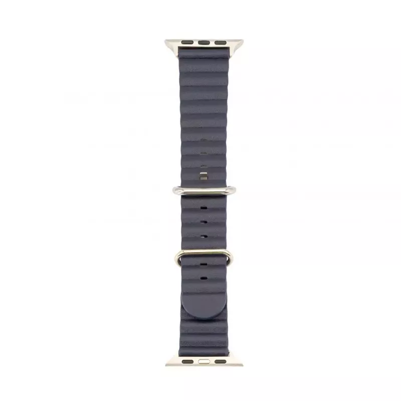 Connect Watch 42/44/45mm Marine Leder Armband Marineblau