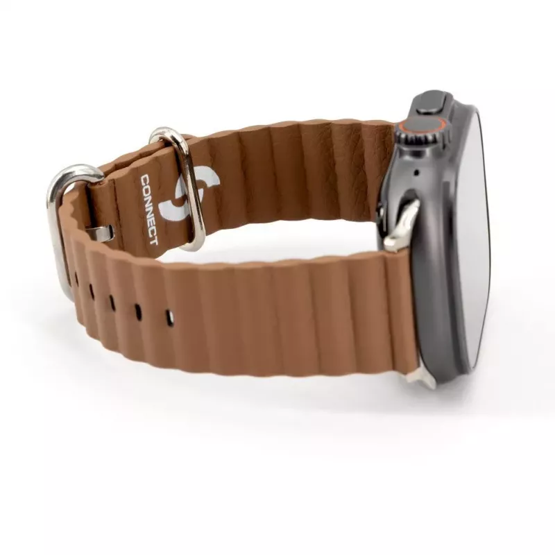 Connect Watch 42/44/45mm Marine Leder Armband Braun