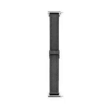 Connect 20mm Silikon-Leder Uhrarmband mit Magnetverschluss Schwarz