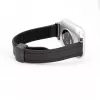 Connect 20mm Silikon-Leder Uhrarmband mit Magnetverschluss Schwarz