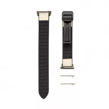 Connect 20mm Silikon-Leder-Uhrenarmband mit Magnetverschluss Weiß