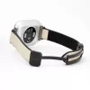 Connect 20mm Silikon-Leder-Uhrenarmband mit Magnetverschluss Weiß