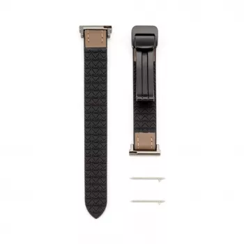 Connect 20mm Silikon-Leder-Armband mit Magnetverschluss, Weinrot