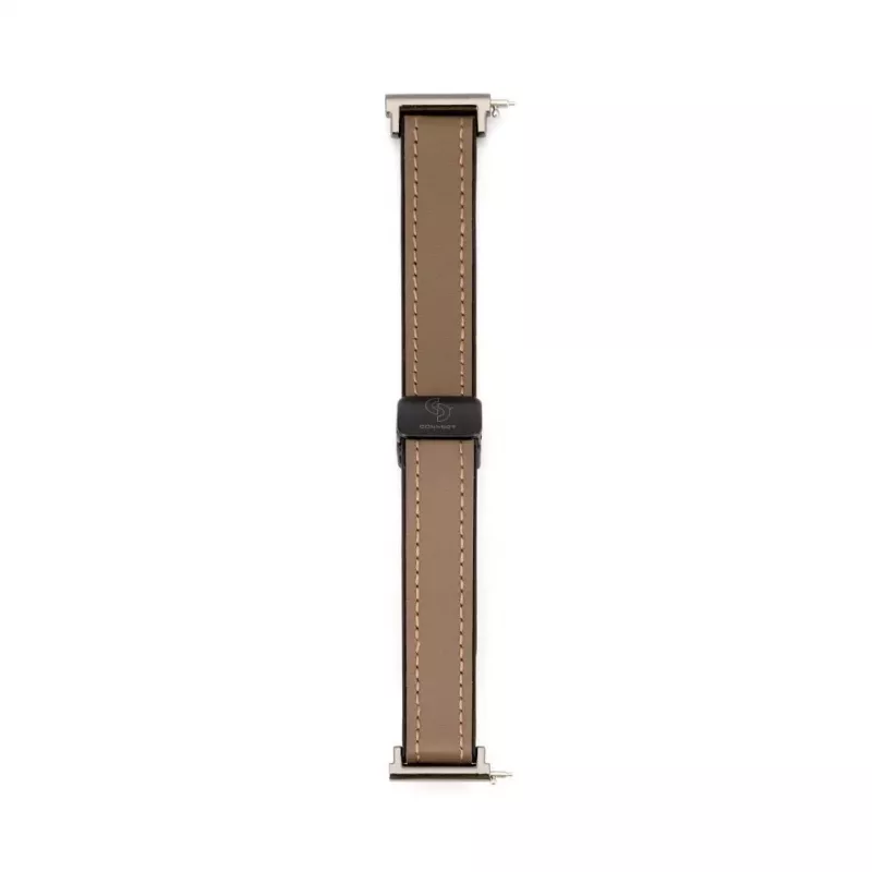Connect 20mm Silikon-Leder-Armband mit Magnetverschluss, Weinrot